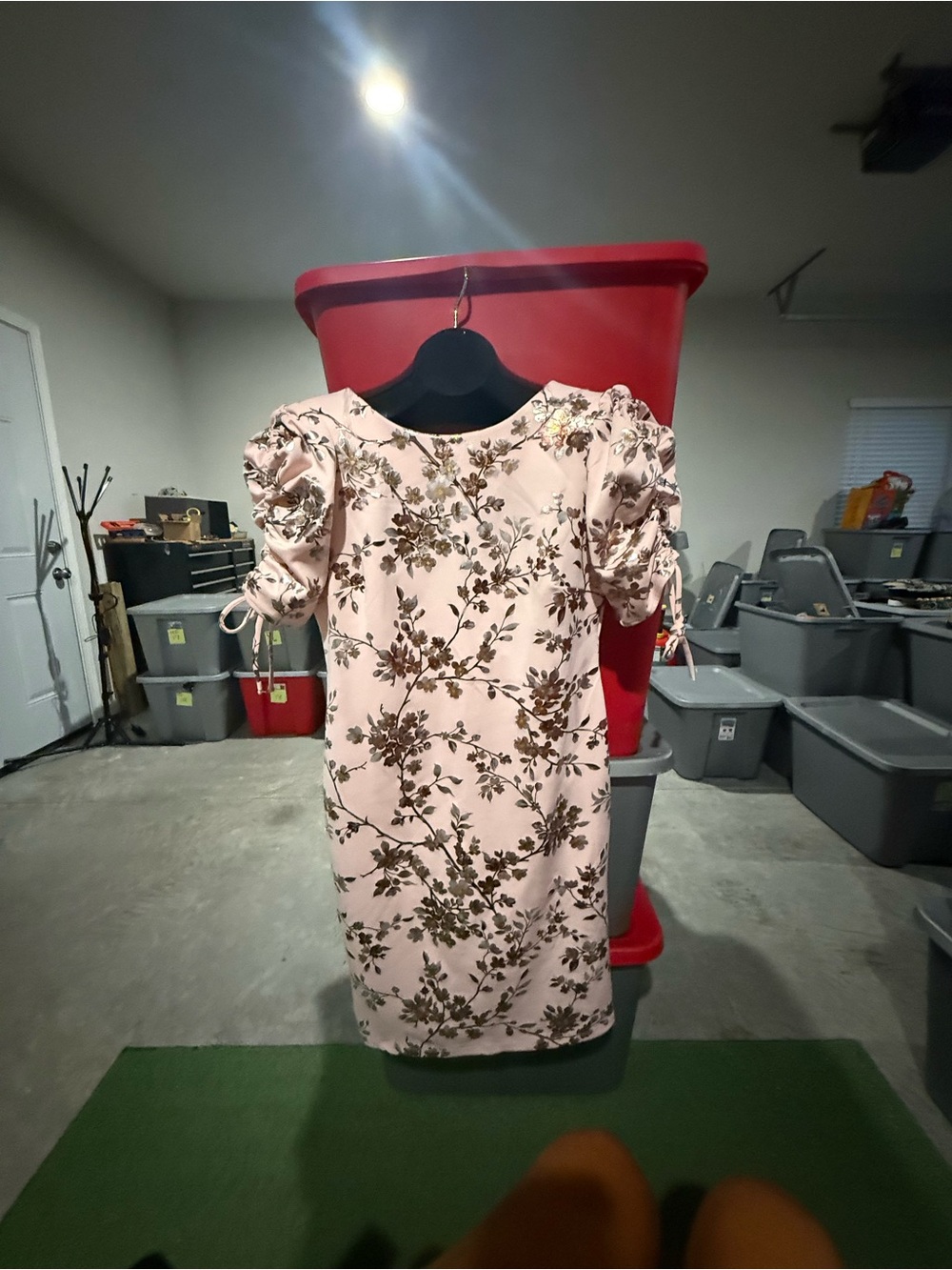 Floral Puff-Sleeve Dress - Pink mp78
